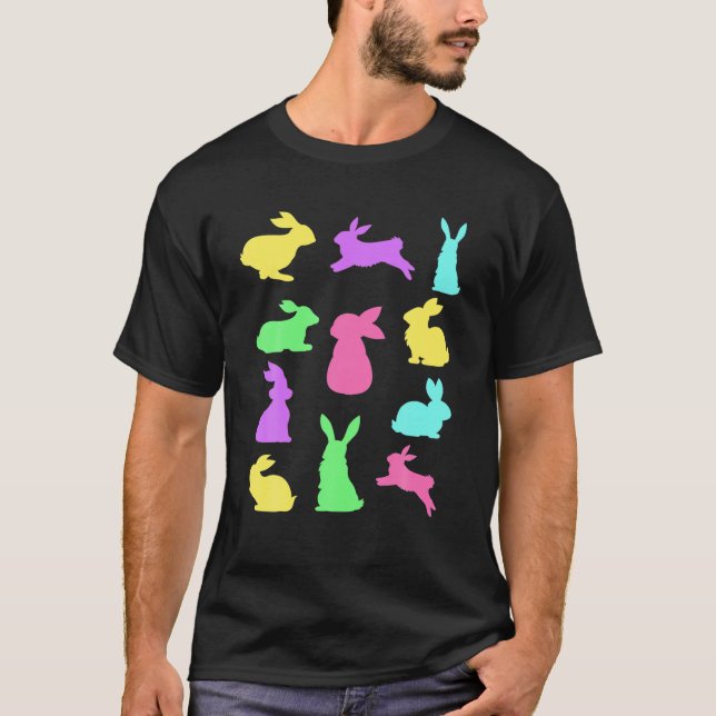 Colourful Easter Bunny Costume Easter Bunnies Kids T-Shirt (Front)