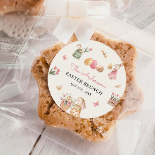 Colourful Easter Bunny Easter Egg Hunt Party Classic Round Sticker