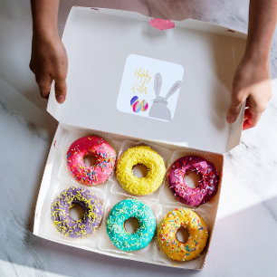 Colourful Easter Bunny Sticker