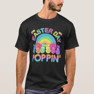 Colourful Easter Day Poppin Rainbow Bunny Pop It F T-Shirt