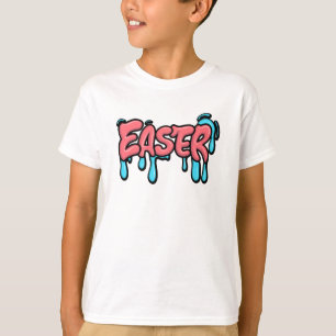 Colourful Easter Drip Text Graffiti Style Design T-Shirt
