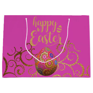 Colourful Easter Egg Large Gift Bag