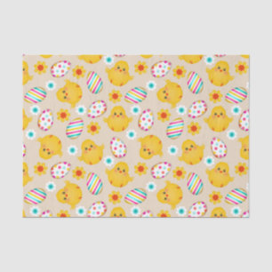 Colourful Easter Eggs and Chicks Pattern Tissue Paper