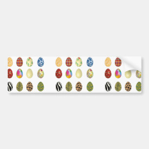 colourful easter eggs bumper sticker