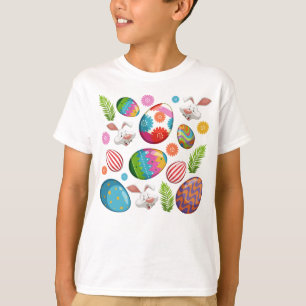 Colourful Easter Eggs Bunny Faces-23172 T-Shirt