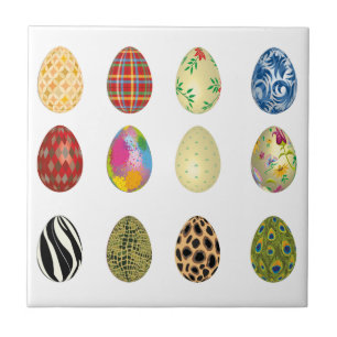 colourful easter eggs ceramic tile