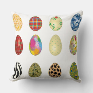 colourful easter eggs cushion