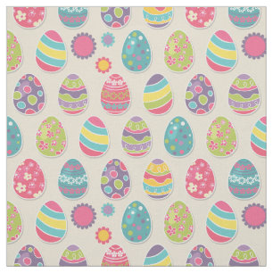 Colourful Easter eggs fabric