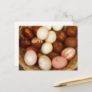 Colourful Easter Eggs, Happy Easter, Holiday Postcard