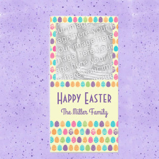 Colourful Easter Eggs Holiday Card
