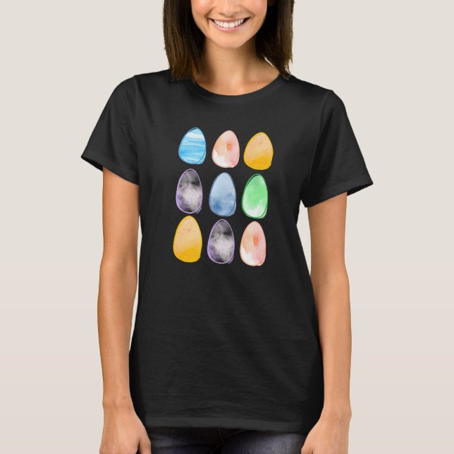 Colourful Easter Eggs Hunting Season Happy Easter  T-Shirt (Front)