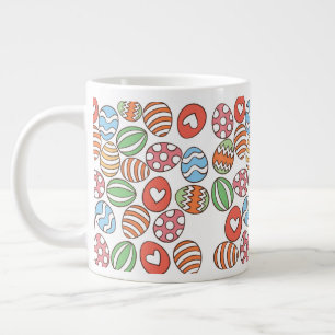 Colourful Easter Eggs Large Coffee Mug