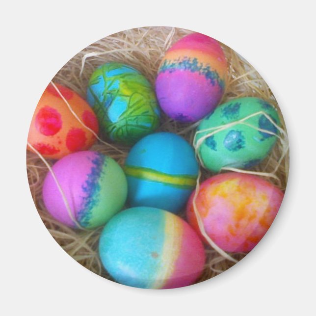 Colourful Easter Eggs Magnet (Front)