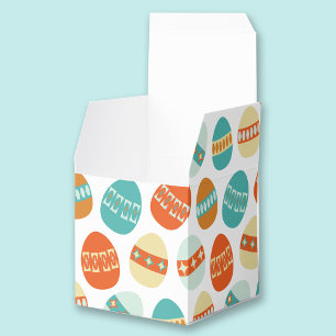 Colourful Easter Eggs Pattern Mid Century Modern Favour Box