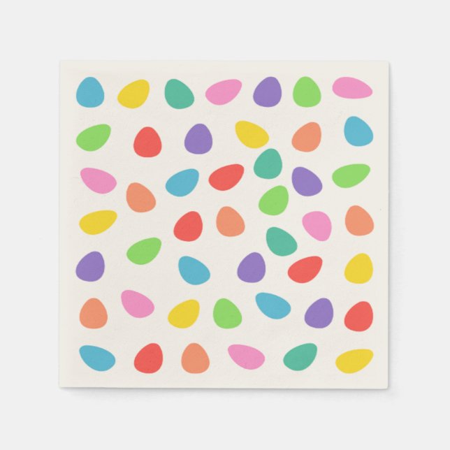 Colourful Easter Eggs Pattern Napkin (Front)