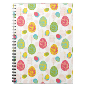 Colourful Easter Eggs Pattern Notebook
