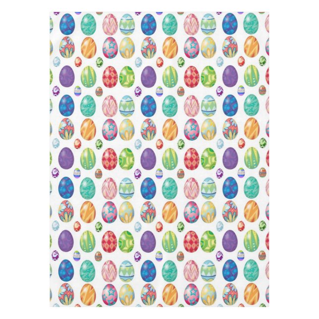 Colourful Easter Eggs Pattern Tablecloth (Front)