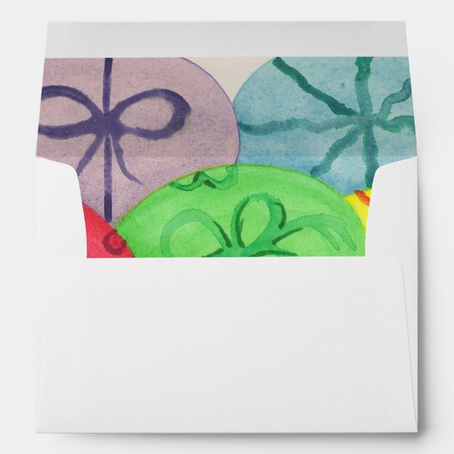 Colourful Easter Eggs Printed Inside Envelopes (Back (Bottom))