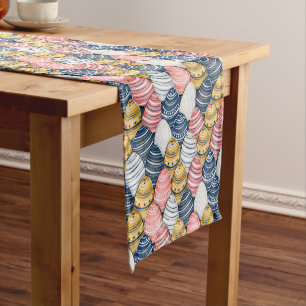 Colourful Easter Eggs Seamless Pattern Short Table Runner