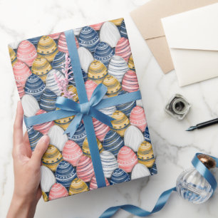 Colourful Easter Eggs Seamless Pattern Wrapping Paper