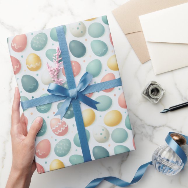 "Colourful Easter Eggs Wrapping Paper  (Gifting)