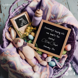 Colourful Easter Pregnancy Announcement 