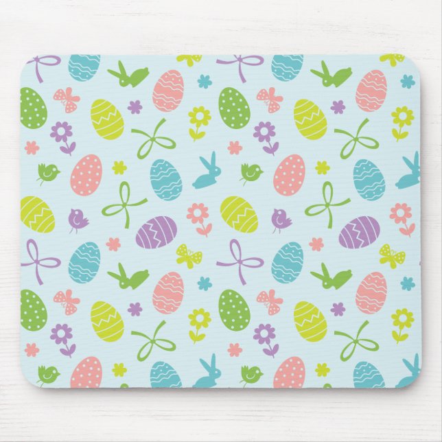 Colourful Easter Spring Pattern | Mousepad (Front)