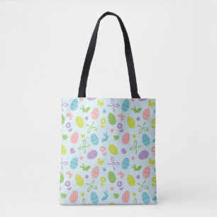 Colourful Easter Spring Pattern Tote Bag