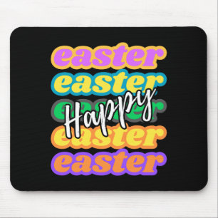 Colourful easter typography a festive greeting t mouse pad