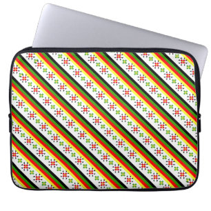 Colourful eastern folk pattern license plate frame laptop sleeve