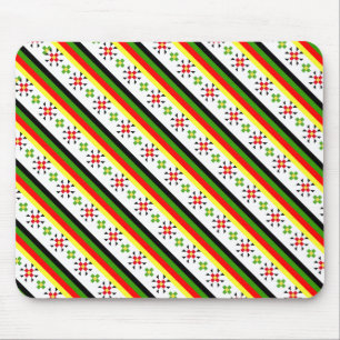 Colourful eastern folk pattern license plate frame mouse pad