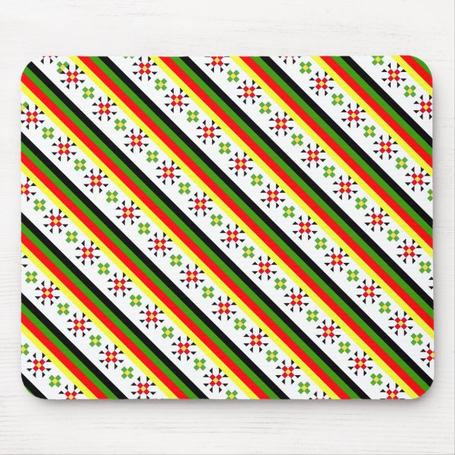 Colourful eastern folk pattern license plate frame mouse pad (Front)
