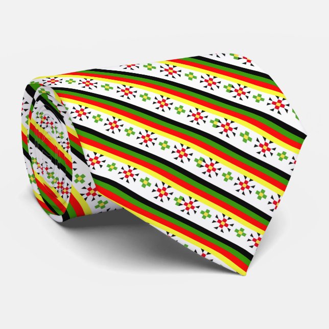 Colourful eastern folk pattern license plate frame tie (Rolled)