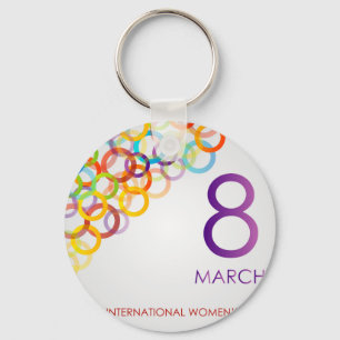 Colourful Ecard for womens day Key Ring