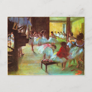 Colourful Edgar Degas Ballerina Fine Art Postcard