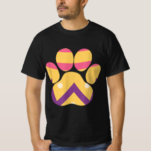 Colourful Egg Easter Paw Funny Dog Cat Lovers East T-Shirt