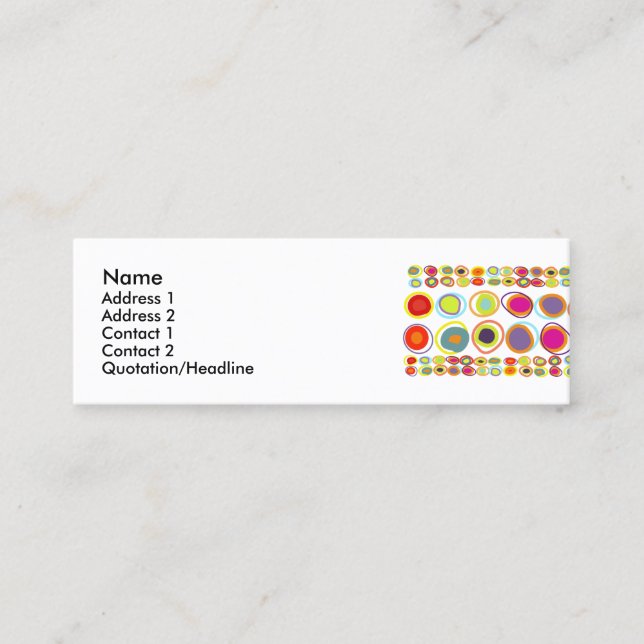 Colourful eggs skinny profile cards (Front)