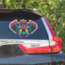 Colourful Egyptian scarab beetle