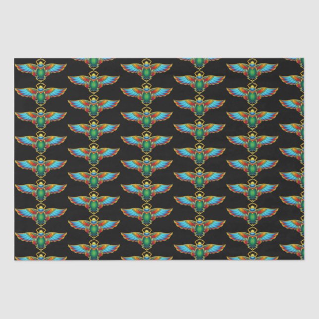 Colourful Egyptian Scarab Tissue Paper (Front)