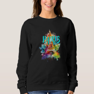 Colourful Eiffel Tower of Paris  France Sweatshirt