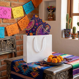 Colourful El Día de los Muertos Dancing Catrinas Tissue Paper