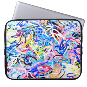 Colourful Elastic Rubber Bandsabstract,background, Laptop Sleeve