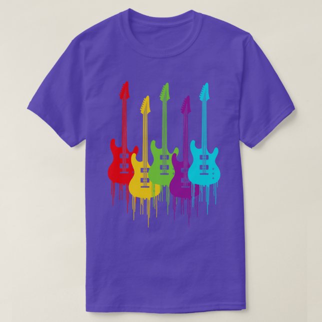 Colourful electric guitars  T-Shirt (Design Front)