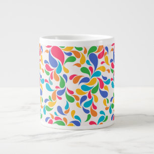 Colourful Elegance: Introducing the Curved Drops Large Coffee Mug