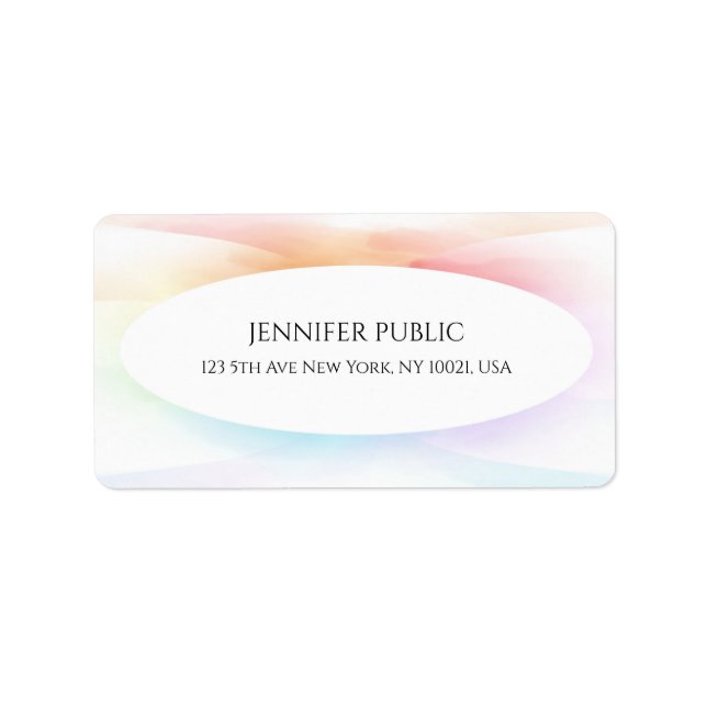 Colourful Elegant Professional Modern Simple Label (Front)