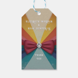 Colourful Elegant Rainbow Wedding Invitation Gift Tags