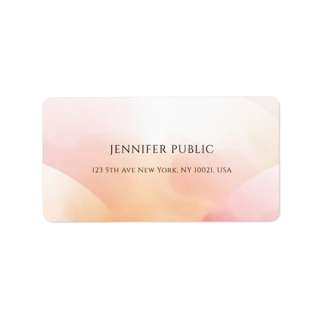 Colourful Elegant Simple Modern Address Label (Front)