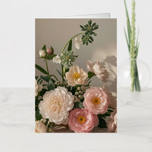Colourful Elegant vintage-inspired flowers  Foil Greeting Card