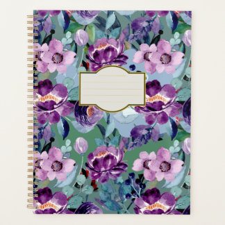 colourful elegant watercolor floral  planner 