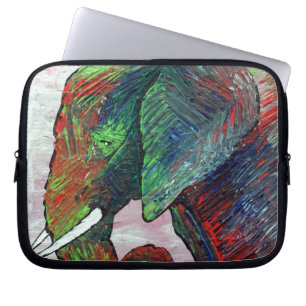 Colourful Elephant Art Laptop Sleeve